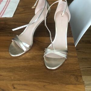 Stuart Weitzman Gold Stiletto Heels